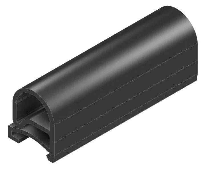 04003188 – JAEGER Slide Out Seal, Single Bulb 40 Foot Length 0.95 Inch Height Bulb Black Polymer For Cable Driven Sli...
